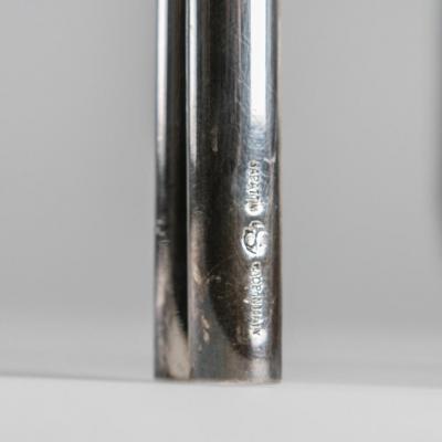 Lino Sabattini Pair of Silver Plated Candleholder by Lino Sabattini