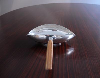 Lino Sabattini Saulieu Silver Plated Gravy Boat with Wooden Handle by Lino Sabattini