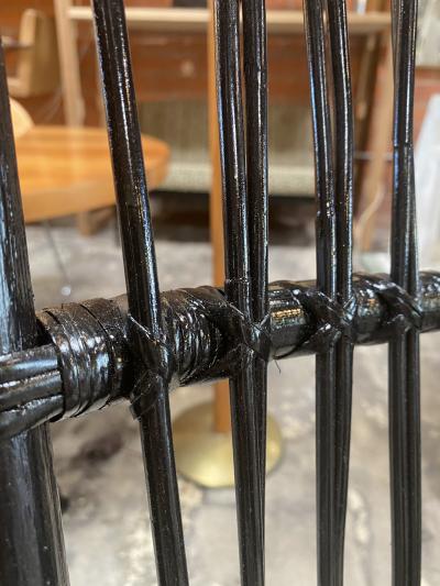 Lio Carminati Italian Caned Armchair Attributed to Lio Carminati 1950s