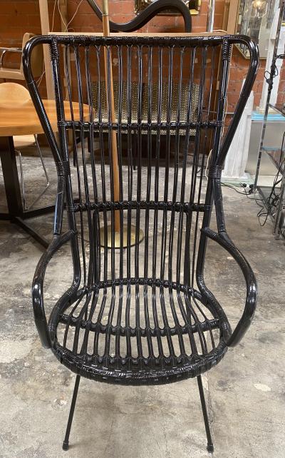 Lio Carminati Italian Caned Armchair Attributed to Lio Carminati 1950s