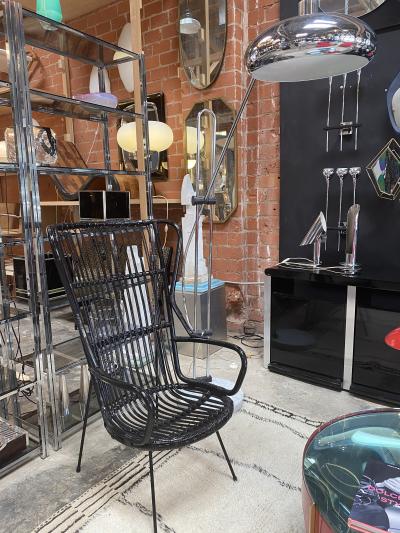 Lio Carminati Italian Caned Armchair Attributed to Lio Carminati 1950s