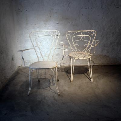 Lio Carminati Lio Carminati four chairs iron 1950s