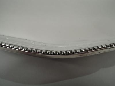Lionel Alfred Crichton Antique English Neoclassical Sterling Silver Salver Tray by Crichton