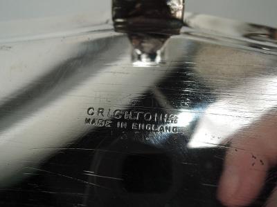 Lionel Alfred Crichton Antique English Neoclassical Sterling Silver Salver Tray by Crichton