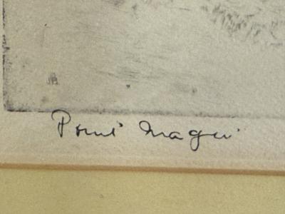 Lionel Barrymore SIGNED ETCHING POINT MUGU CALIFORNIA BY LIONEL BARRYMORE