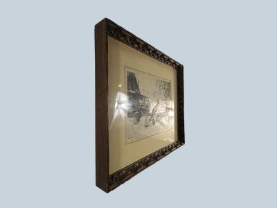 Lionel Barrymore SIGNED ETCHING POINT MUGU CALIFORNIA BY LIONEL BARRYMORE