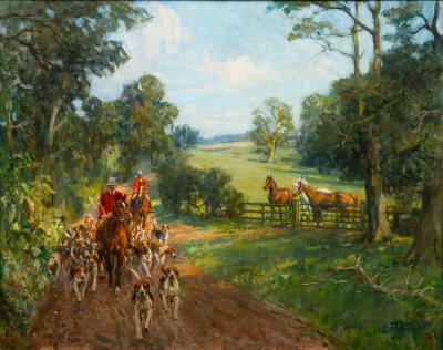 Lionel Dalhousie Robertson Edwards Off to the Meet Lionel Dalhousie Robertson Edwards British 1878 1966 