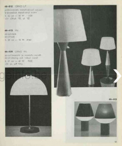 Lisa Johansson Pap 40 012 Table Lamp by Lisa Johansson Pape Orno 1960s