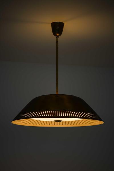 Lisa Johansson Pap Ceiling Lamp Model 61 in Brass Glass Plastic by Lisa Johansson Pape 1950s