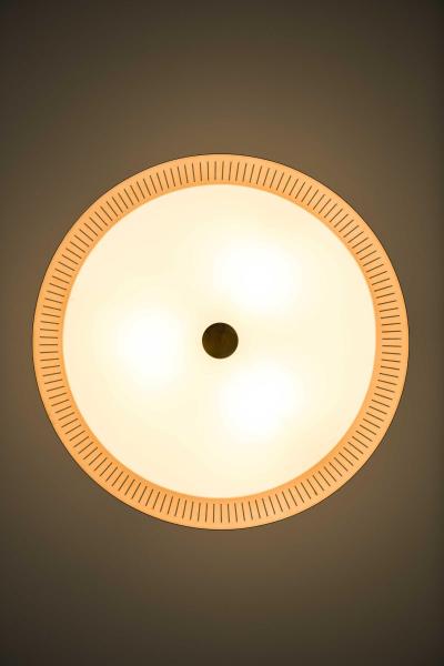 Lisa Johansson Pap Ceiling Lamp Model 61 in Brass Glass Plastic by Lisa Johansson Pape 1950s