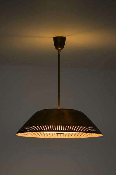 Lisa Johansson Pap Ceiling Lamp Model 61 in Brass Glass Plastic by Lisa Johansson Pape 1950s
