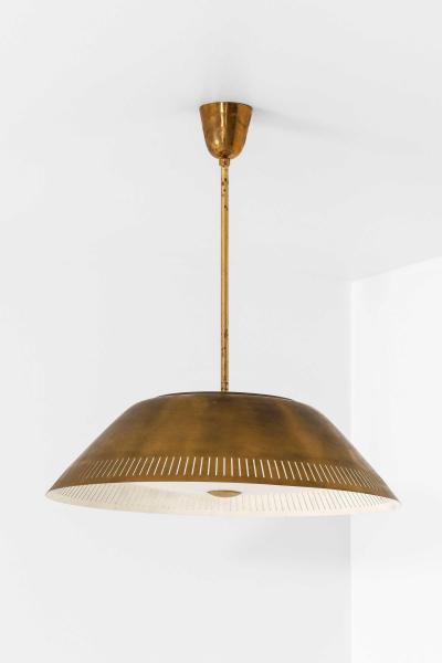 Lisa Johansson Pap Ceiling Lamp Model 61 in Brass Glass Plastic by Lisa Johansson Pape 1950s