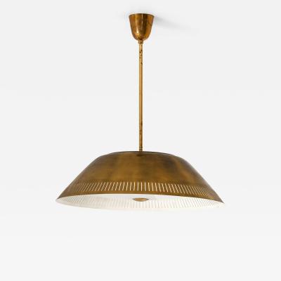 Lisa Johansson Pap Ceiling Lamp Model 61 in Brass Glass Plastic by Lisa Johansson Pape 1950s
