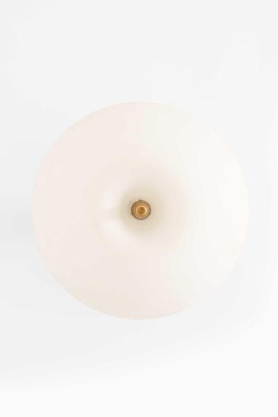Lisa Johansson Pap Ceiling Lamp Model 71 in Brass and Opaline Glass by Lisa Johansson Pape 1950s