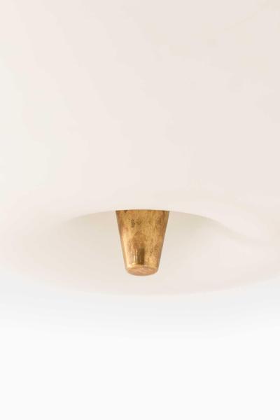 Lisa Johansson Pap Ceiling Lamp Model 71 in Brass and Opaline Glass by Lisa Johansson Pape 1950s