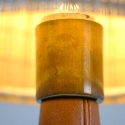 Lisa Johansson Pap Lisa Johansson Pap Table Lamp 46 186 LJP in Leather Rattan Orno 1950s