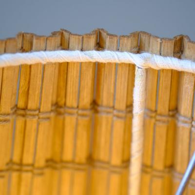 Lisa Johansson Pap Lisa Johansson Pap Table Lamp 46 186 LJP in Leather Rattan Orno 1950s