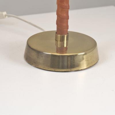 Lisa Johansson Pap Lisa Johansson Pape Ihanne Table Lamp Aubergine Brass Leather Finland 1990s