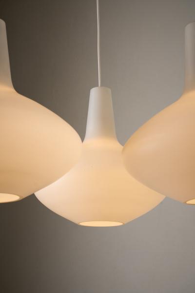 Lisa Johansson Pape Bulbo Opaline Glass Chandelier 1950s