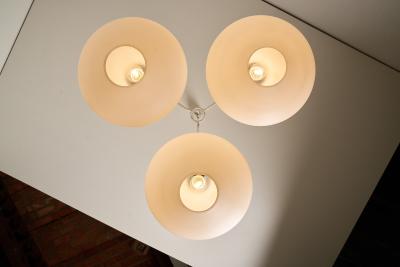 Lisa Johansson Pape Bulbo Opaline Glass Chandelier 1950s