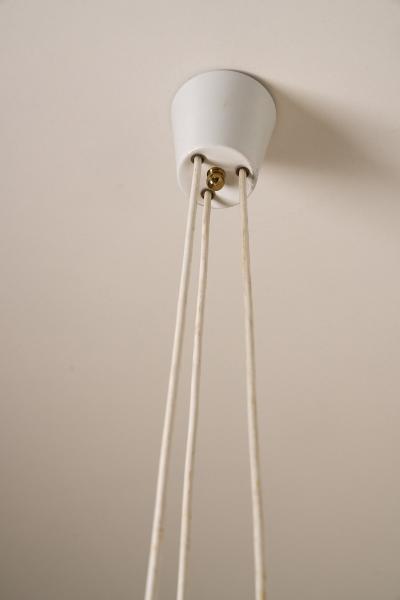 Lisa Johansson Pape Bulbo Opaline Glass Chandelier 1950s