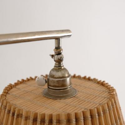 Lisa Johansson Pape Early Lisa Johansson Pape Floor Lamp in Birch Rattan Orno 1940s