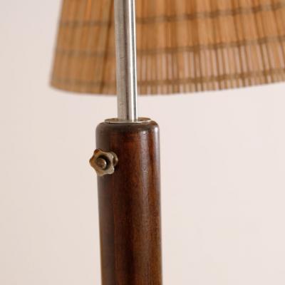 Lisa Johansson Pape Early Lisa Johansson Pape Floor Lamp in Birch Rattan Orno 1940s