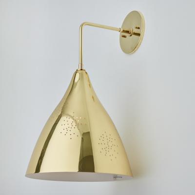 Lisa Johansson Pape Large Lisa Johansson Pape 270 Perforated Brass Wall Lamp