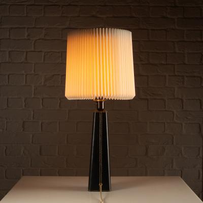 Lisa Johansson Pape Leather Table Lamp by Lisa Johansson Pape Denmark 1950s