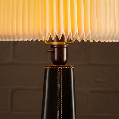 Lisa Johansson Pape Leather Table Lamp by Lisa Johansson Pape Denmark 1950s