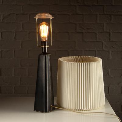 Lisa Johansson Pape Leather Table Lamp by Lisa Johansson Pape Denmark 1950s