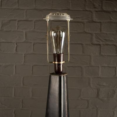 Lisa Johansson Pape Leather Table Lamp by Lisa Johansson Pape Denmark 1950s