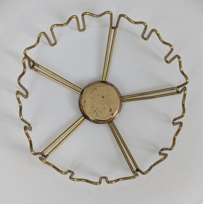 Lisa Johansson Pape Lisa Johansson Pap Brass Opaline Flush mount model 71 116 Orno 1950s