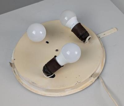 Lisa Johansson Pape Lisa Johansson Pap Brass Opaline Flush mount model 71 116 Orno 1950s