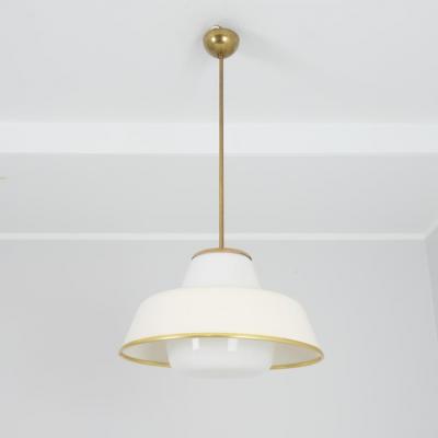 Lisa Johansson Pape Lisa Johansson Pap Ceiling Pendant 61 347 Glass Brass White Orno 1950s