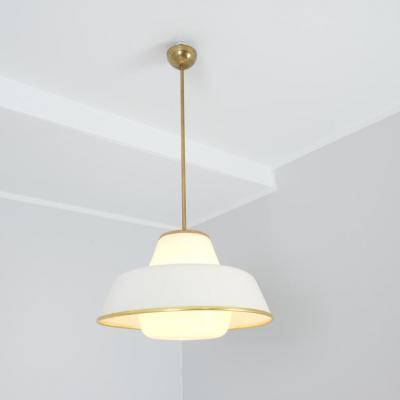 Lisa Johansson Pape Lisa Johansson Pap Ceiling Pendant 61 347 Glass Brass White Orno 1950s