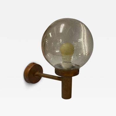 Lisa Johansson Pape Lisa Johansson Pap Outdoor Wall Lamp 140 015 in Copper and Glass Orno 1950s