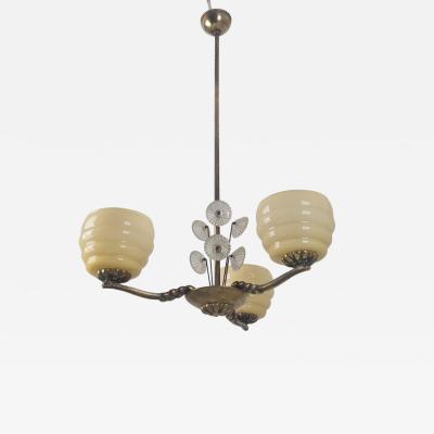 Lisa Johansson Pape Lisa Johansson Pape Beehive and Flowers Ceiling Lamp Orno Karhula 1940s