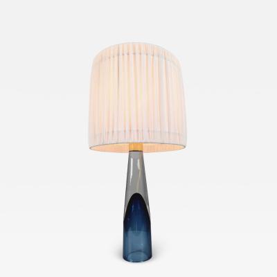 Lisa Johansson Pape Lisa Johansson Pape Blue Art Glass Table Lamp Missis Iittala Orno 1950