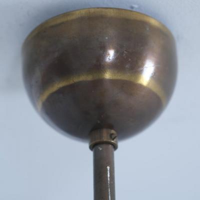 Lisa Johansson Pape Lisa Johansson Pape Brass Glass Flowers Ceiling Lamp Orno 1940s