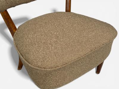Lisa Johansson Pape Lisa Johansson Pape Lounge Chairs Brown Boucle Wood Finland 1940s