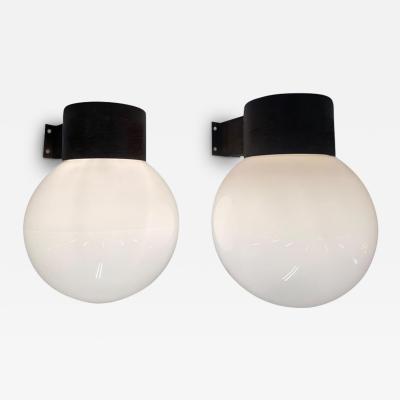 Lisa Johansson Pape Lisa Johansson Pape Pair of Brutalist Outdoor Wall Lamps Model 17 037 Orno 1960