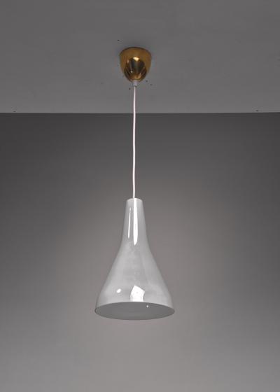 Lisa Johansson Pape Lisa Johansson Pape Pendant in Rare Mother of Pearl Glass Finland 1950s