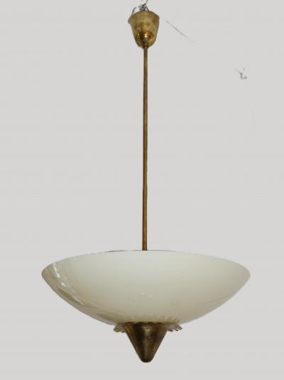 Lisa Johansson Pape Lisa Johansson Pape Rare Ivory Glass Suspension Light