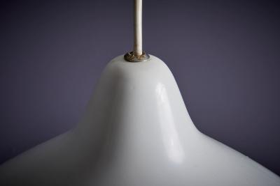 Lisa Johansson Pape Lisa Johansson Pape for Orno White Pendant Lamp in Aluminum Finland 1960s