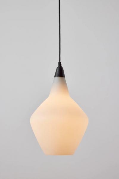 Lisa Johansson Pape Pair of 1950s Lisa Johansson Pape Glass Metal Ceiling Lamps