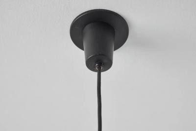 Lisa Johansson Pape Pair of 1950s Lisa Johansson Pape Glass Metal Ceiling Lamps