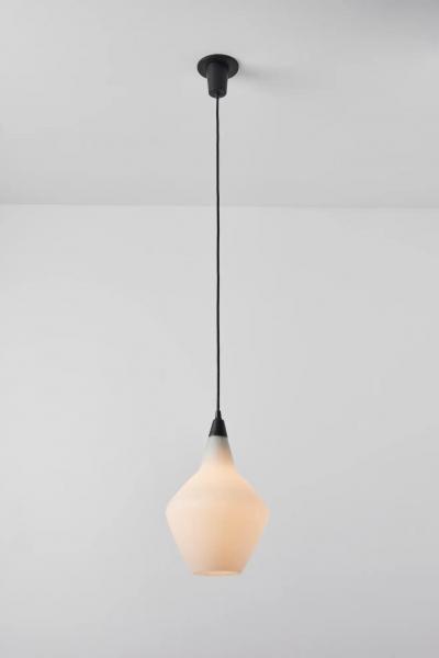 Lisa Johansson Pape Pair of 1950s Lisa Johansson Pape Glass Metal Ceiling Lamps