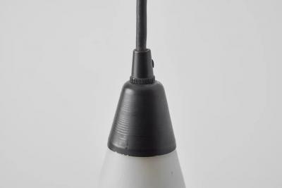 Lisa Johansson Pape Pair of 1950s Lisa Johansson Pape Glass Metal Ceiling Lamps