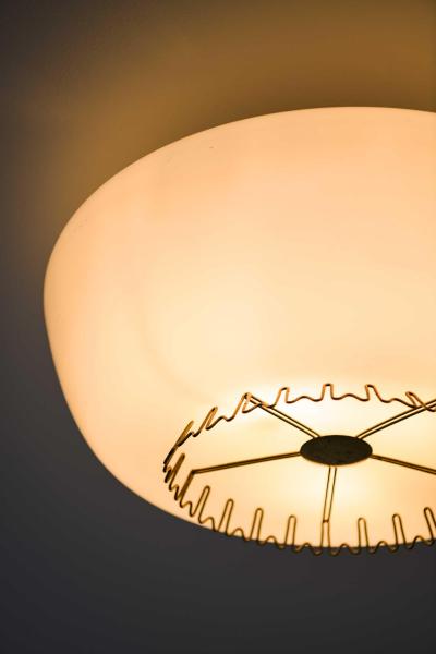 Lisa Johansson Pape Pair of Flush Mount Ceiling Lamps in Brass by Lisa Johansson Pape 1950s